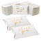 100-Pack Wedding Favor Pillow Boxes, Bulk 5.2x3.2-Inch Kraft Paper Thank You Gift Boxes for Party Favors (White with Gold Script)